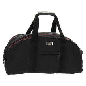 GUCCI Boston Bag Nylon Black Silver 122324 Auth bs31848